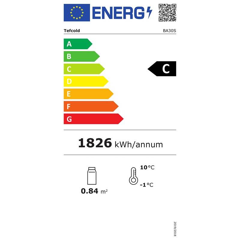 TEFCOLD Backbar / Bar køleskab - +2 til +10 °C - Nettovolumen 320 l - B1355 x D520 x H900 mm - 2 glasskydedøre - Billede 2