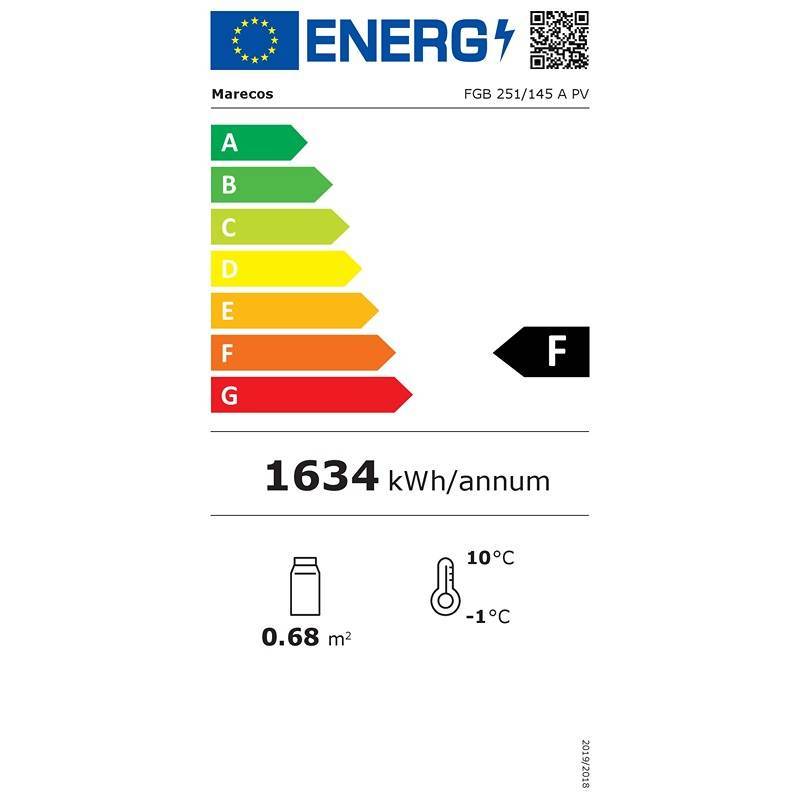 SARO Backbarcooler med 2 glasdøre, FGB 251-145 A PV - Billede 2
